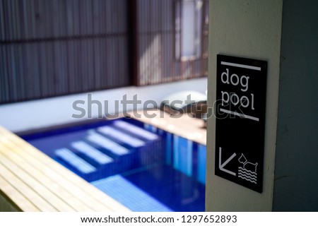 Dog pool sign