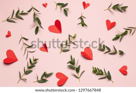Valentine's Day Card on Pink Background
