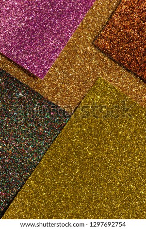 Shiny sparkle colours background texture. Geometric shapes abstract composition backdrop. Luxury, party and holidays concept.
