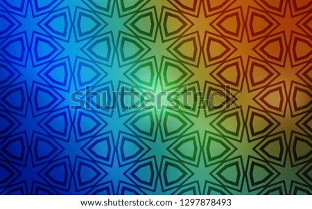 Dark Multicolor vector template with sky stars. Blurred decorative design in simple style with stars. Best design for your ad, poster, banner.
