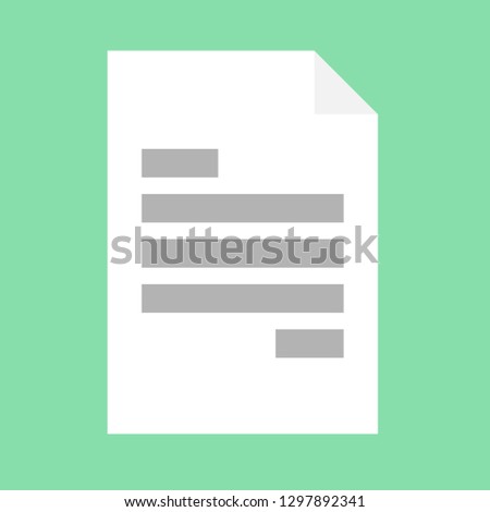 Document vector icon. Illustration isolated for graphic and web design.