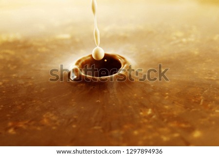 Coffee and milk background / Coffee beans, water, and milk. Put them together and you have the latte, the cappuccino, the flat white, the macchiato