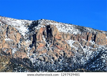 Sandia Mountains With Snow