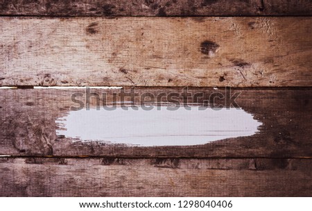 white blank space for writing messages On a wooden background