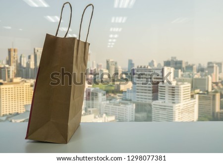 say no to plastic and use paper shopping bag to save the world and environment