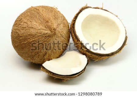 Fresh Coconuts isolated on white background
