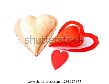 Decorative hearts on an isolated background