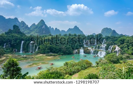 Detian Falls in Guangxi, China and Banyue Falls in Vietnam

 Royalty-Free Stock Photo #1298198707
