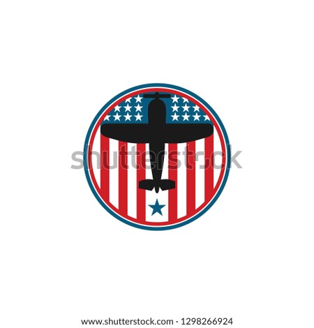 american flag logo template