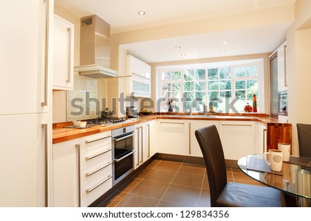 Contemporary kitchen Royalty-Free Stock Photo #129834356
