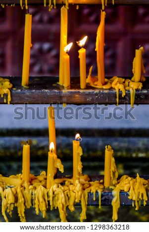 candles in church, digital photo picture as a background