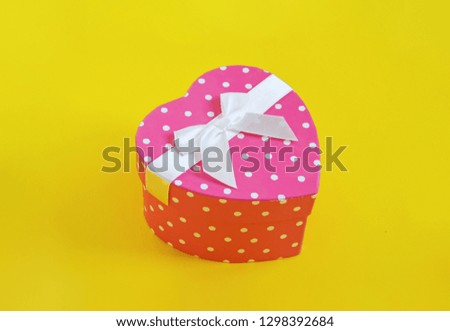 Pink Heart Shaped Box with Ribbon