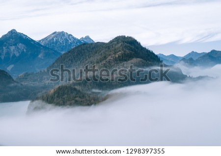 Mountain views in the clouds.