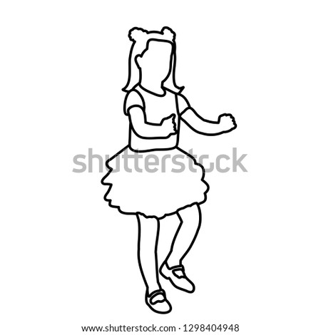 outline, child icon on a white background