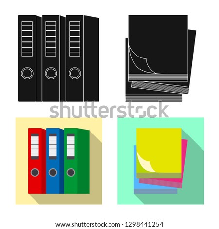Isolated object of office and supply logo. Set of office and school stock vector illustration.