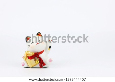 lucky cat on white background