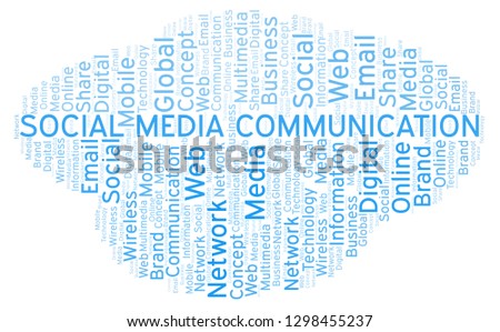 Social Media Communication word cloud.