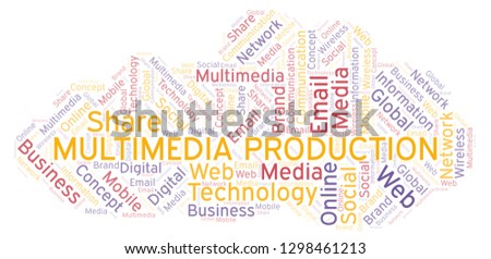 Multimedia Production word cloud.