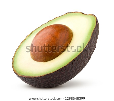avocado, clipping path, isolated on white background full depth of field