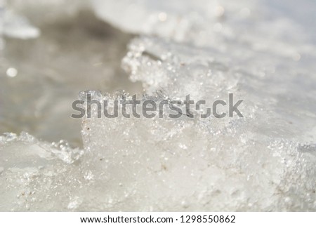 Unique background. Great desktop wallpaper. Beautiful natural texture. Ice and water mixed.	