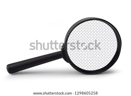 Magnifying glass isolated on white background. (This has clipping path)
