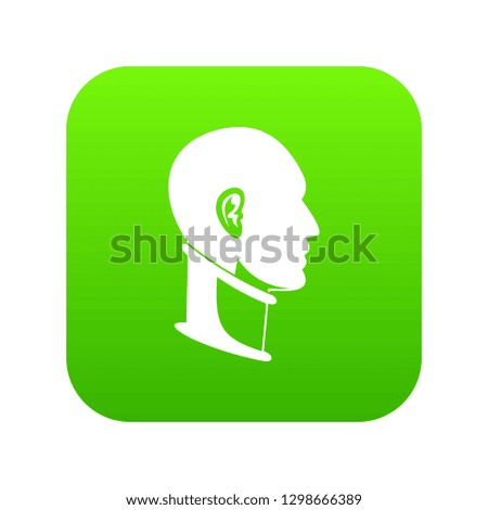 Cervical collar icon digital green for any design isolated on white illustration