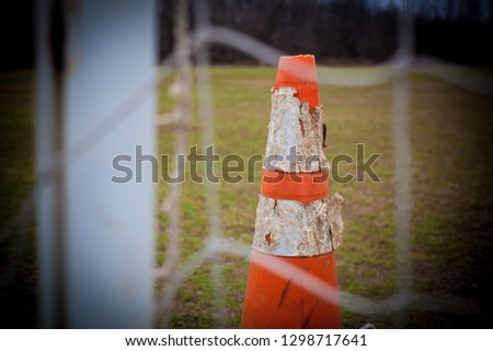 Soccer goal and cone pictures
