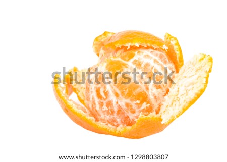 Fruits of a tangerine isolated on a white background.