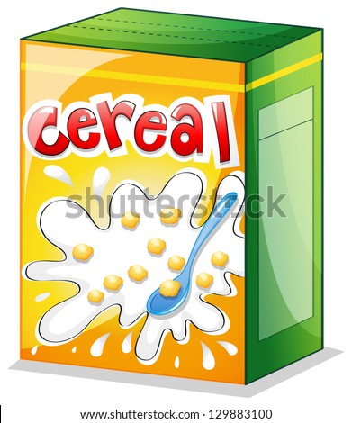 Illustration of a cereal on a white background