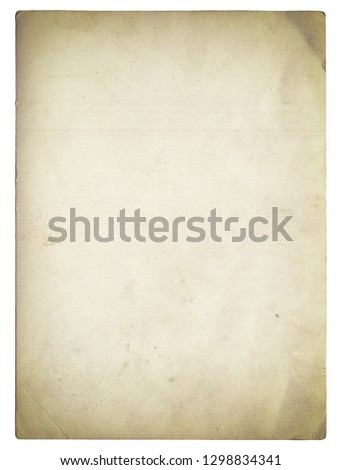 Old photo texture with stains and scratches isolated on white