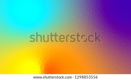 Abstract blue yellow and purple light neon fog soft glass background texture in pastel colorful gradation.