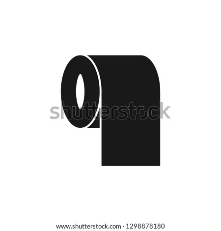 Toilet tissue paper roll flat vector icon for apps and websites, Bath paper, roll, paper towel, tissue roll, toilet paper icon vector