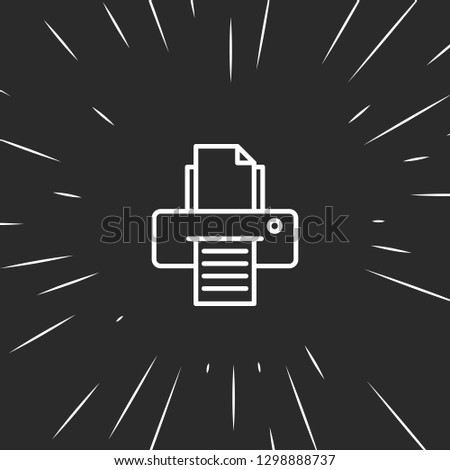 Outline printer icon illustration isolated vector sign symbol