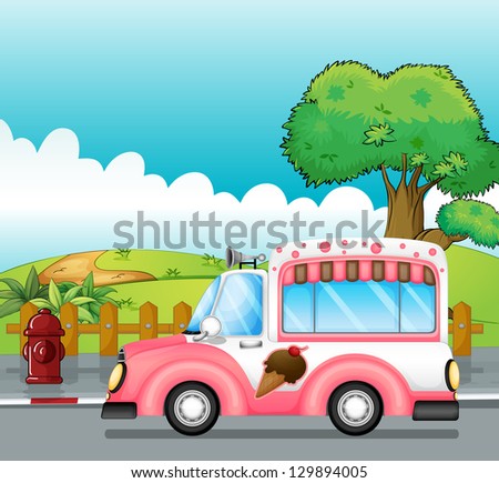 Illustration of an icecream truck