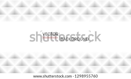 White abstract background pattern texture. Light geometric triangles wallpaper backdrop.  Vector. Business banner, poster, template. 