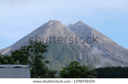 Mount Merapi located in Yogyakarta, Indonesia. Picture taken at Nov 21, 2018.