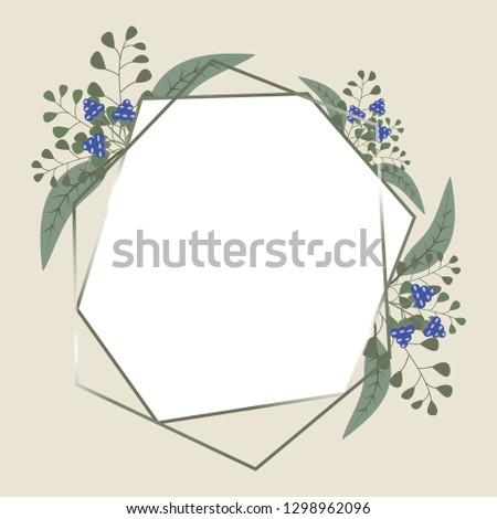 Vector illustration with berry decor, leaves buds.card with berry, leaves Greeting card , Flyer, poster, design, invitation card template-Vector
