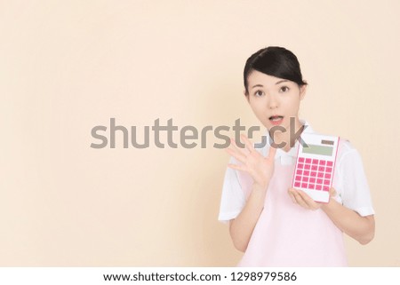 Working woman in an apron
