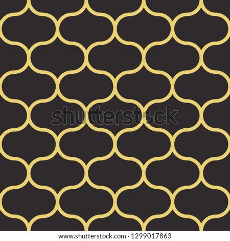 Seamless black and gold classic vintage ancient Moroccan pattern vector