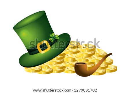 leprechaun hat gold coins