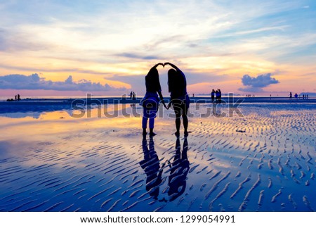 couples in love on the beach