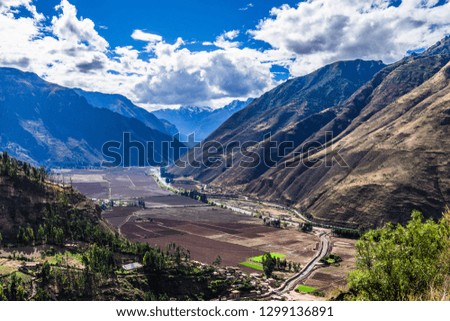 Valley between mountain ranges