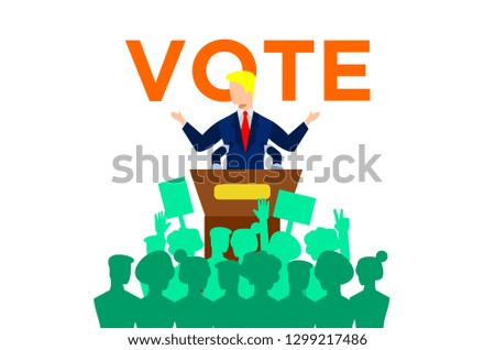 Political debates illustration. politician discussing problems vector illustration concept , can use for, landing page, tem