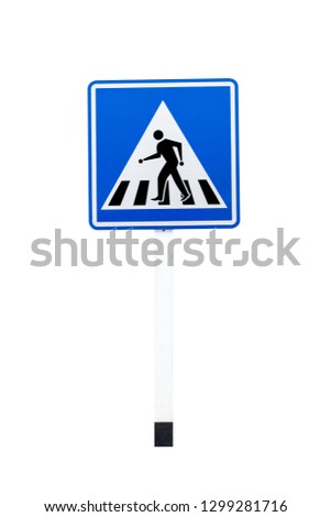 Traffic warning signs isolated on a white background, Clipping Path.