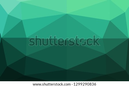 Light Green vector shining triangular pattern. Shining colored illustration in a Brand new style. Elegant pattern for a brand book.