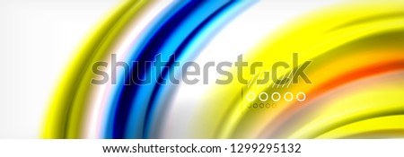 Smooth liquid blur wave background, color flow concept, vector illustration