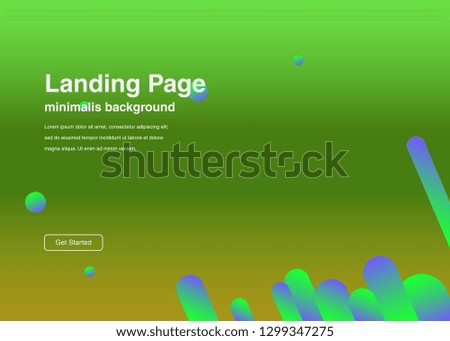 Minimal geometric background Dynamic shapes composition for landing page