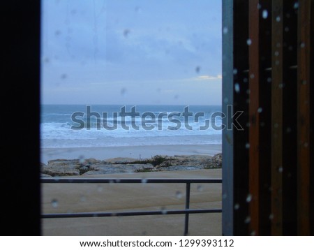 Raindrops - A rainy day on the beach