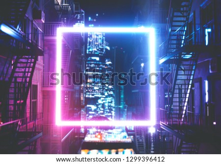  neon city background concept. 