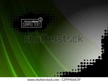 Green wave Modern line art cover design with green wave polygon background. Green wave polygon on dark background. Abstract line art design. Abstract design polygonal background, green illustration.